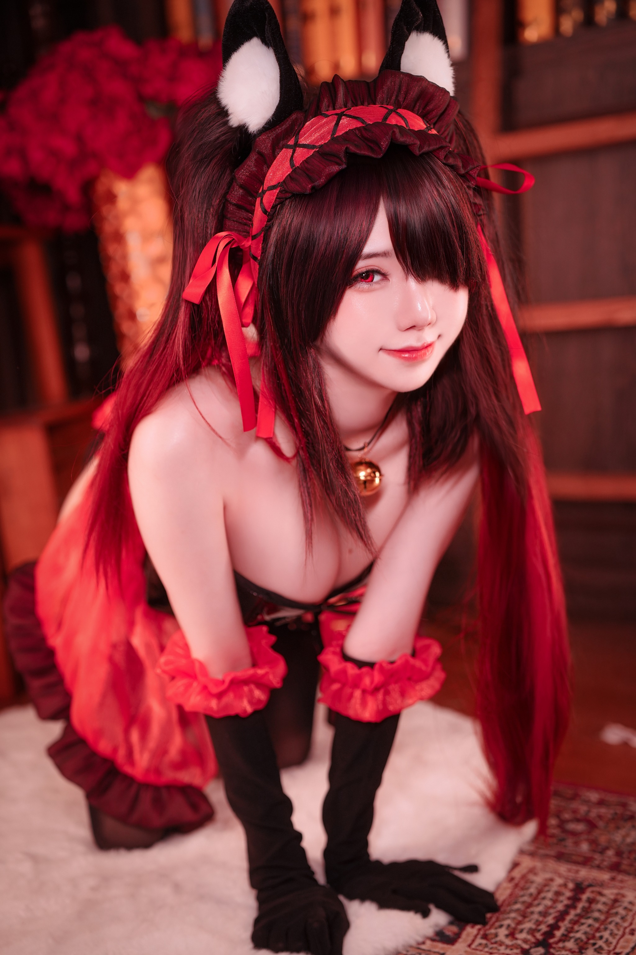 图片[1]-Sally Dorasnow – NO.108 Kurumi Cat Bunny Girl[22P]-XikXak